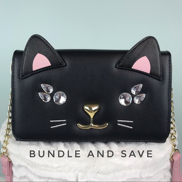 betsey johnson cat crossbody